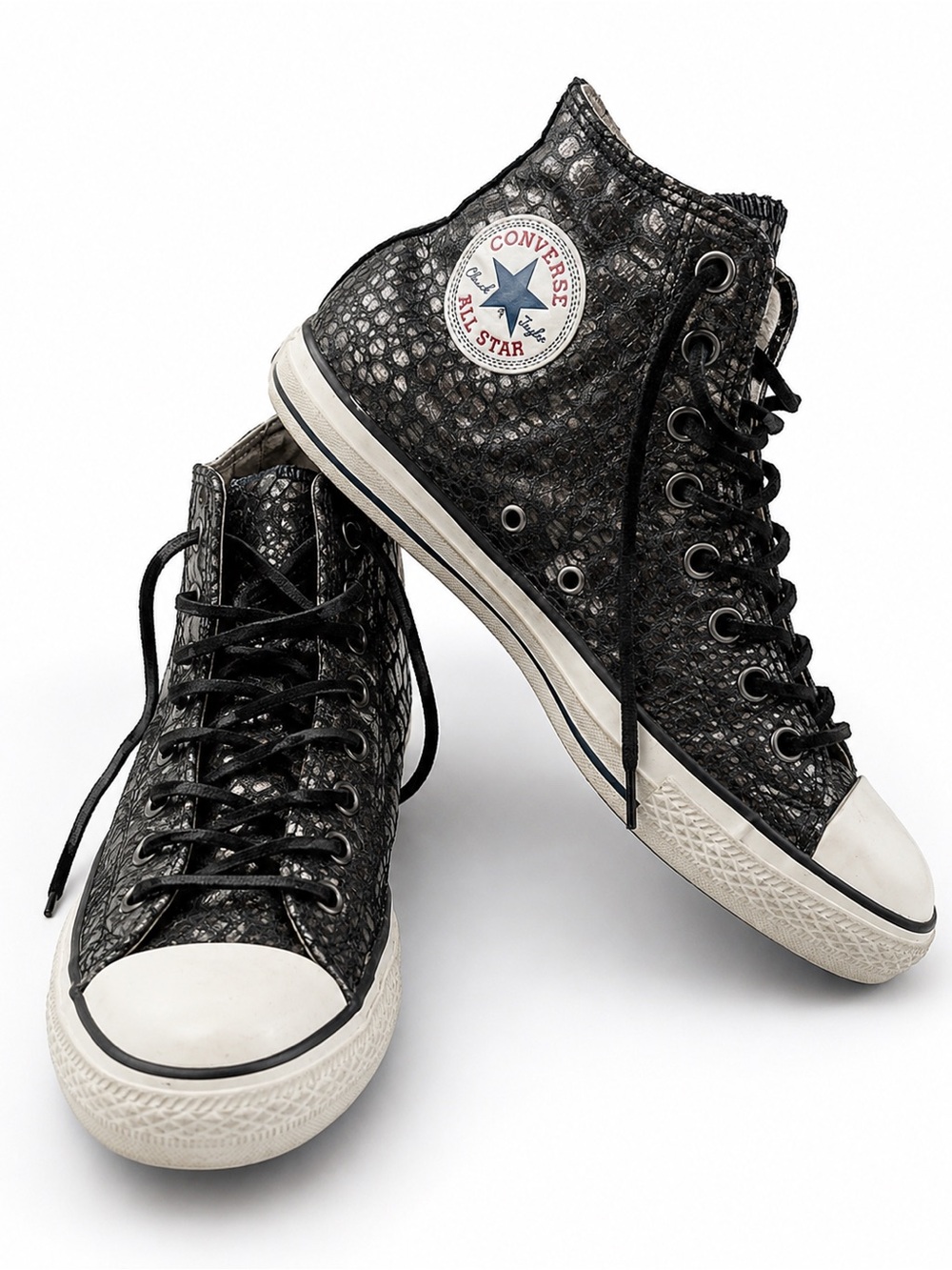 Converse x John Varvatos Snakeskin Leather High Tops Rare 145390C Men’s 8.5